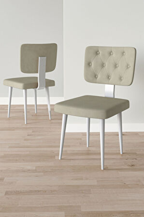 Lars Beyaz Mermer 80x132 Açılabilir Mdf Masa Yemek Odası Takımı,Mutfak Takımı 4 Adet Sandalye