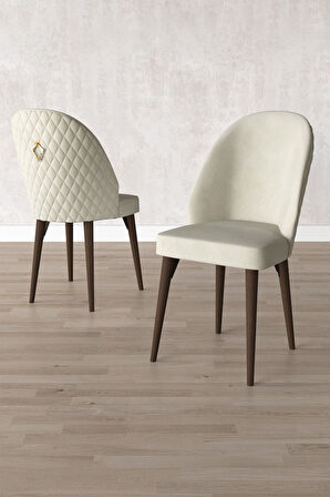 ​​​​​​​Milas Barok Desen 80x132 Açılabilir Mdf Masa Yemek Odası Takımı, Mutfak Takımı 6 Sandalye