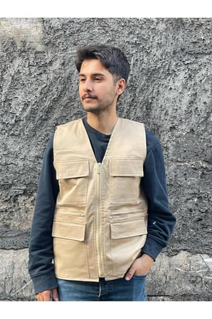 Erkek Yazlık Keten Kumaş Avcı Yelek Çok Cepli 7 Cep Beden tablosuna göre sipariş veriniz.