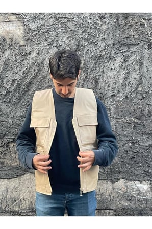 Erkek Yazlık Keten Kumaş Avcı Yelek Çok Cepli 7 Cep Beden tablosuna göre sipariş veriniz.