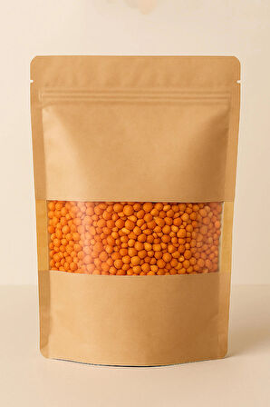 Kraft Pencereli Doypack - 50 gr - 8.5 x 14.5 x 2.5 cm (100 adet)