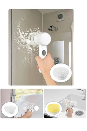 Şarjlı Elektrikli Temizlik Fırçası Mutfak Banyo Lavabo Küvet İçin Çok Amaçlı Döner Fırça