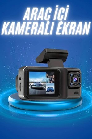 Ekranlı Sürüş Kaydedici Dvr Ön Arka Kameralı Full Hd Çözünürlüklü