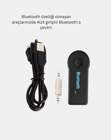 Bluetooth Araç Kiti Aux Mp3 Çalar Kablosuz Eller Serbest Cihaz