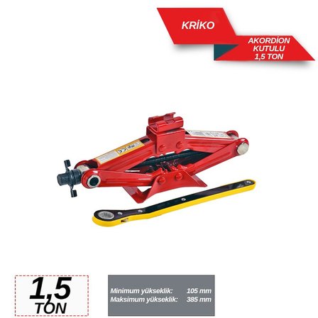 1,5 Ton Akordiyon Kriko Cırcırlı Araç Kaldırma Krikosu