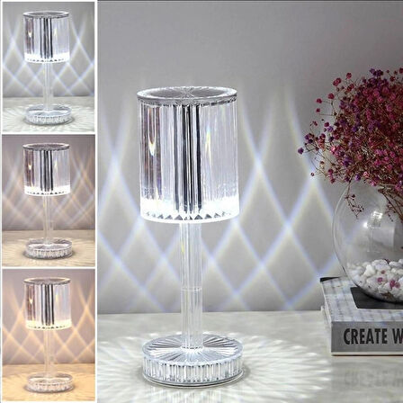 LED Bluetooth Kristal Masa Lambası - Müzikli, Uzaktan Kumandalı, Işık Şovlu Dekoratif Lamba