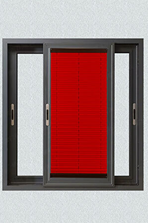 Toz Tutmaz Kırmızı Plise Perde Antibakteriyel - Cam Balkon & PVC Pencere Plise Perde Modelleri