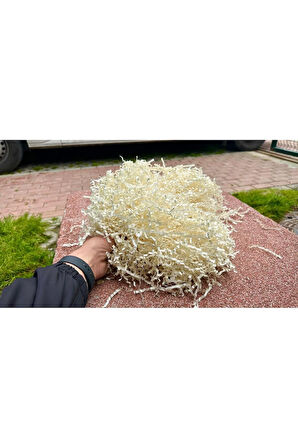 Krem Kırpık Kağıt 500 Gr | Z Zigzag Kutu Dolgu ve Süsleme Kağıdı | Hediye Kutusu İçin Uygun