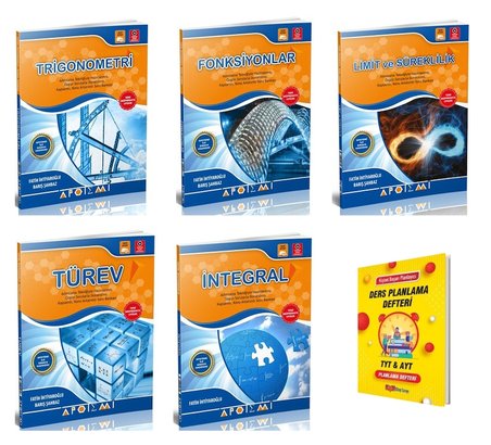 TYT-AYT 2027 Trigonometri Fonksiyon Limit Türev ve İntegral Konu Anlatımlı 5li Set Soru Bankası + Planlama Defteri