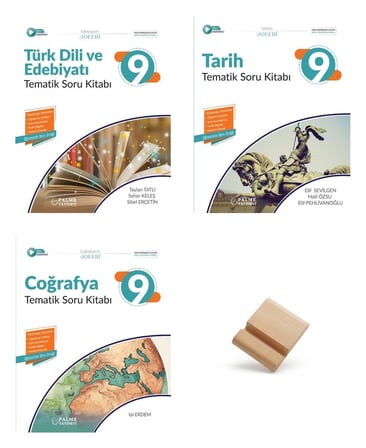 Palme 9. Sınıf 2027 MAARİF Edebiyat Tarih ve Coğrafya Tematik Soru Bankası 3lü Set + Telefon Standı