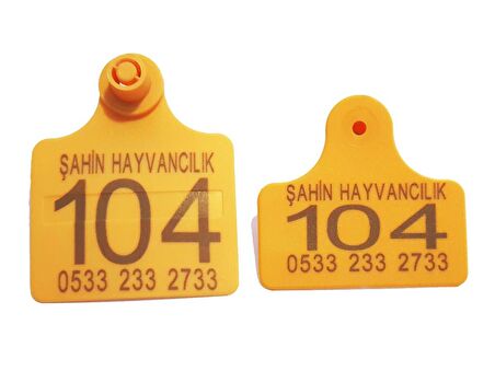 50 Adet Büyükbaş Kulak Küpesi Standart Boy