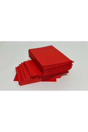 Kırmızı Boş Kelime Kartları Etiket 5X8cm 1000 Adet Boş Kart Boş Kartvizit