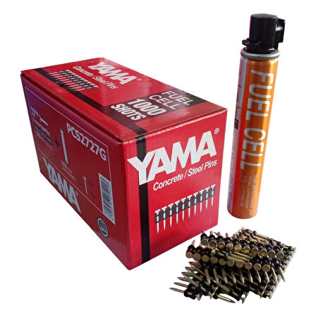 Yama YAT-GNX40 Gazlı Betona Çivi Çakma Tabancası 3 Farklı Başlık 5 Kutu Çivi Hediyeli Gaz Dahil