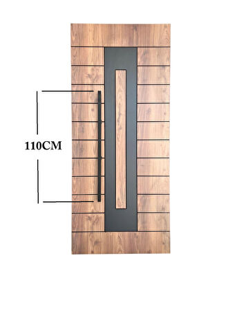 Çelik Kapı Çekme Kolu Tutma Kolu Kare Model Renk Siyah 110cm