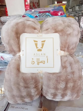 Aslan Bubble Desen / Mevsimlik / Hafif / Lüx / Modern / Çift Kişilik Battaniye