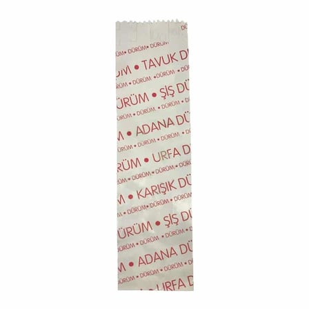 ŞeyliŞeyler - Dürüm Kese Kağıdı 1 kg – Altı Kapaklı Baskılı Paket Servis Ambalaj Kağıdı