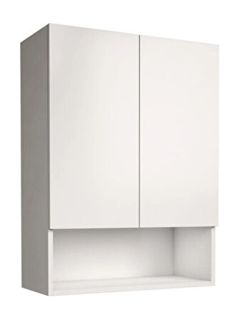 Cu3 Çok Amaçlı Çamaşır Makinesi Üst Banyo Dolabı - Beyaz
