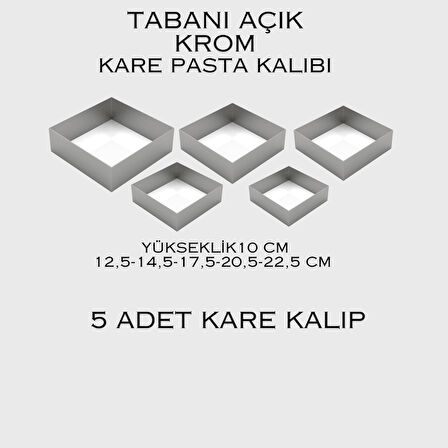 KARE PASTA KALIBI TABANI AÇIK SET