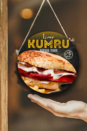 Kumru Salonu Duvar, Kapı, Tek Taraflı Askılı Pano Karşılama Tabelası, Kumru Tost Dükkanı Süs Dekoru