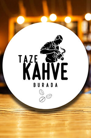 Cafe, Restoran, Çay Ocağı, Kahve Dükkanı Duvar Kapı Süsü, Ahşap Dekoratif Aksesuar Tablo Modeli
