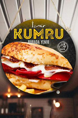 Kumru Salonu Duvar, Kapı, Çift Taraflı Askılı Pano Karşılama Tabelası, Kumru Tost Dükkanı Süs Dekoru