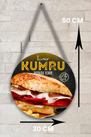 Kumru Salonu Duvar, Kapı, Çift Taraflı Askılı Pano Karşılama Tabelası, Kumru Tost Dükkanı Süs Dekoru