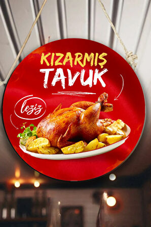 Kızarmış Tavuk Salonu Duvar, Kapı, Çift Taraflı Askılı Karşılama Tabelası, Tavuk Çevirme Dükkanı Süs