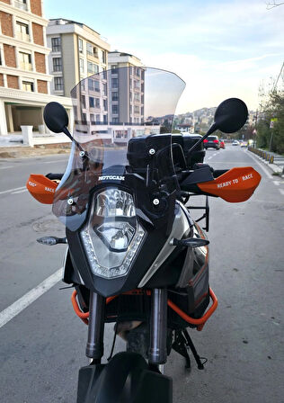 MOTOCAM KTM 1050 Siperlik Ön Cam 2008-2017 Model 56cm Füme Renkli 4mm