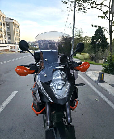 MOTOCAM KTM 1090 Siperlik Ön Cam 2008-2017 Model 56cm Füme Renkli 4mm
