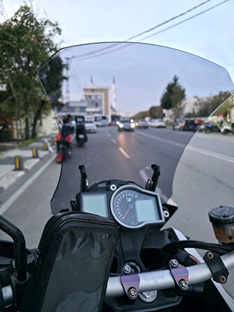 MOTOCAM KTM 1090 Siperlik Ön Cam 2008-2017 Model 56cm Füme Renkli 4mm