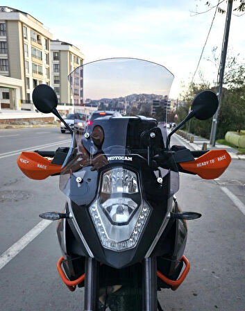 MOTOCAM KTM 1190 Siperlik Ön Cam 2008-2017 Model 56cm Füme Renkli 4mm