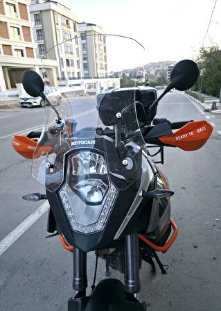 MOTOCAM KTM 1190 Siperlik Ön Cam 2008-2017 Model 56cm Şeffaf Renkli 4mm