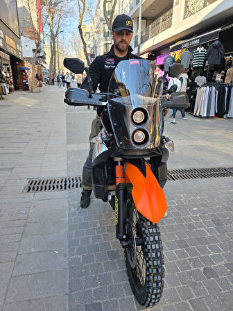 MOTOCAM KTM 950-990 Adventure KİT RALLY Replikaa Siperlik Ön Cam 51cm Şeffaf Renkli 4mm