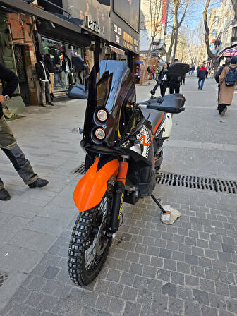 MOTOCAM KTM 950-990 Adventure KİT RALLY Replikaa Siperlik Ön Cam 51cm Siyah Renkli 4mm