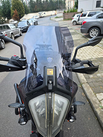 MOTOCAM KTM Duke 390 Siperlik Ön Cam 2013-2023 Model 57cm Açıkfüme Renkli UZUN CAM