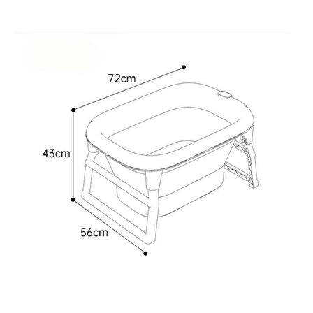 Katlanabilir Termometreli Bebek Küveti, Taşınabilir Küvet