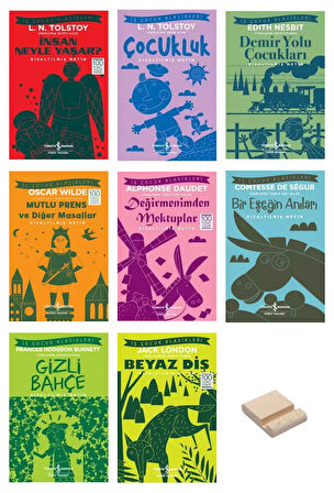 Çocuk Klasikleri 6-12 Yaş İlkokuma Kitapları 8li Set + Telefon Standı