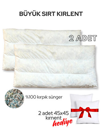 2Li BÜYÜK SIRT KIRLENT İÇ DOLGU - 90x55 cm - KOLTUK SIRT KIRLENTİ MİNDER KUTU MODEL YAN FAÇALI