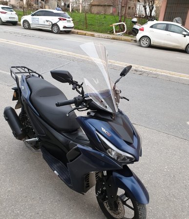 MOTOCAM Küba Arome 125 Ön Cam 2023-2026 Model 54cm Şeffaf Renkli SPORTİF