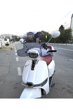 MOTOCAM Küba Bannry Siperlik Ön Cam 2024-2025 Model 39cm Füme Renkli 4mm ELCİKLİ APARATSIZDIR