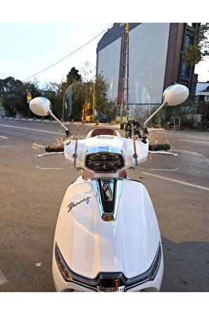 MOTOCAM Küba Bannry Siperlik Ön Cam 2024-2025 Model 39cm Şeffaf Renkli 4mm ELCİKLİ APARATSIZDIR