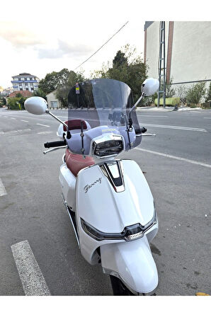 MOTOCAM Küba Bannry Siperlik Ön Cam 2024-2025 Model 43cm Füme Renkli 4mm APARATSIZDIR