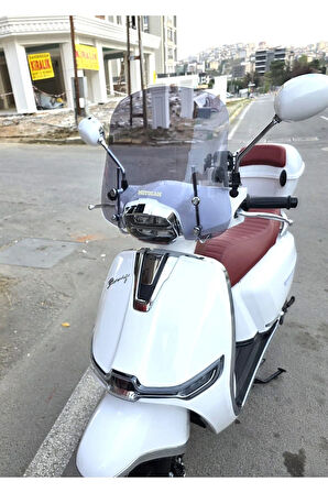 MOTOCAM Küba Bannry Siperlik Ön Cam 2024-2025 Model 43cm Füme Renkli 4mm APARATSIZDIR