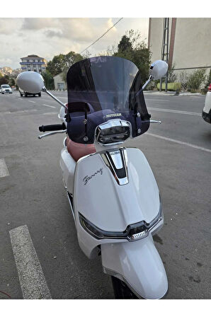 MOTOCAM Küba Bannry Siperlik Ön Cam 2024-2025 Model 43cm Siyah Renkli 4mm APARATSIZDIR