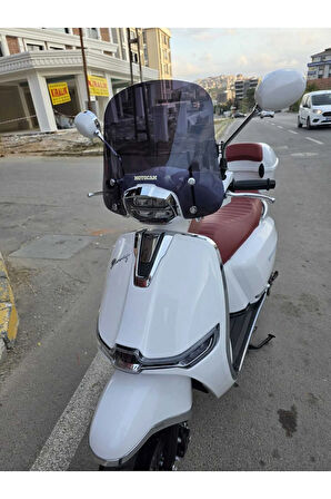 MOTOCAM Küba Bannry Siperlik Ön Cam 2024-2025 Model 43cm Siyah Renkli 4mm APARATSIZDIR