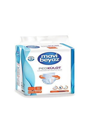 Mavi Beyaz Ped Külot Hasta Bezi XL 30 Adet 