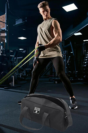 Orijinal Unisex 2 Bölmeli Önü Fermuarlı Uzun Askılı Geniş Hacimli Seyahat Gym Fitness Spor Çantası