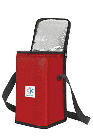 Plaj Piknik, Kamp Çantası , 6 Litre, Termal Korumalı - Kırmızı (SICAK SOĞUK TERMAL ÇANTA)