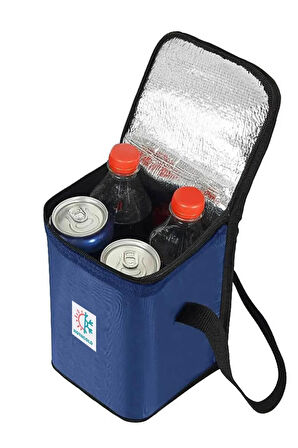 Plaj Piknik, Kamp Çantası , 6 Litre, Termal Korumalı - Mavi (SICAK SOĞUK TERMAL ÇANTA)