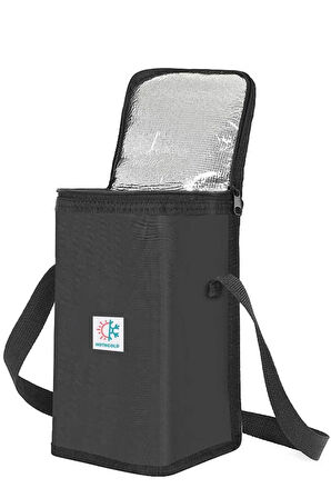 Plaj Piknik, Kamp Çantası , 6 Litre, Termal Korumalı - Siyah (SICAK SOĞUK TERMAL ÇANTA)